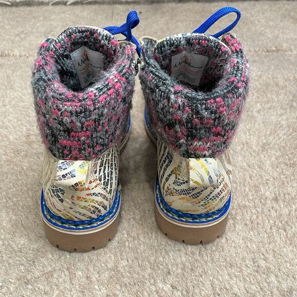 Montelliana Metallic Leather Ski Hiking Cold Weather Boots Retails $575 Rare - Picture 4 of 8